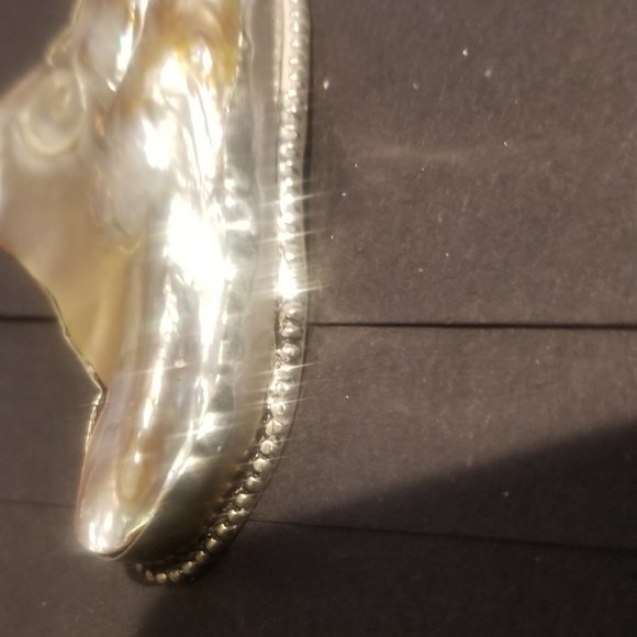 BIWA PEARL PENDANT .925 LARGE ONE OF A KIND..... - Picture 5 of 6